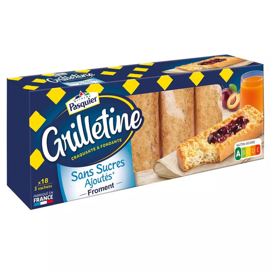 PASQUIER Weizentoast-Brot Scheiben ohne Zuckerzusatz (Grilletine) 255g*