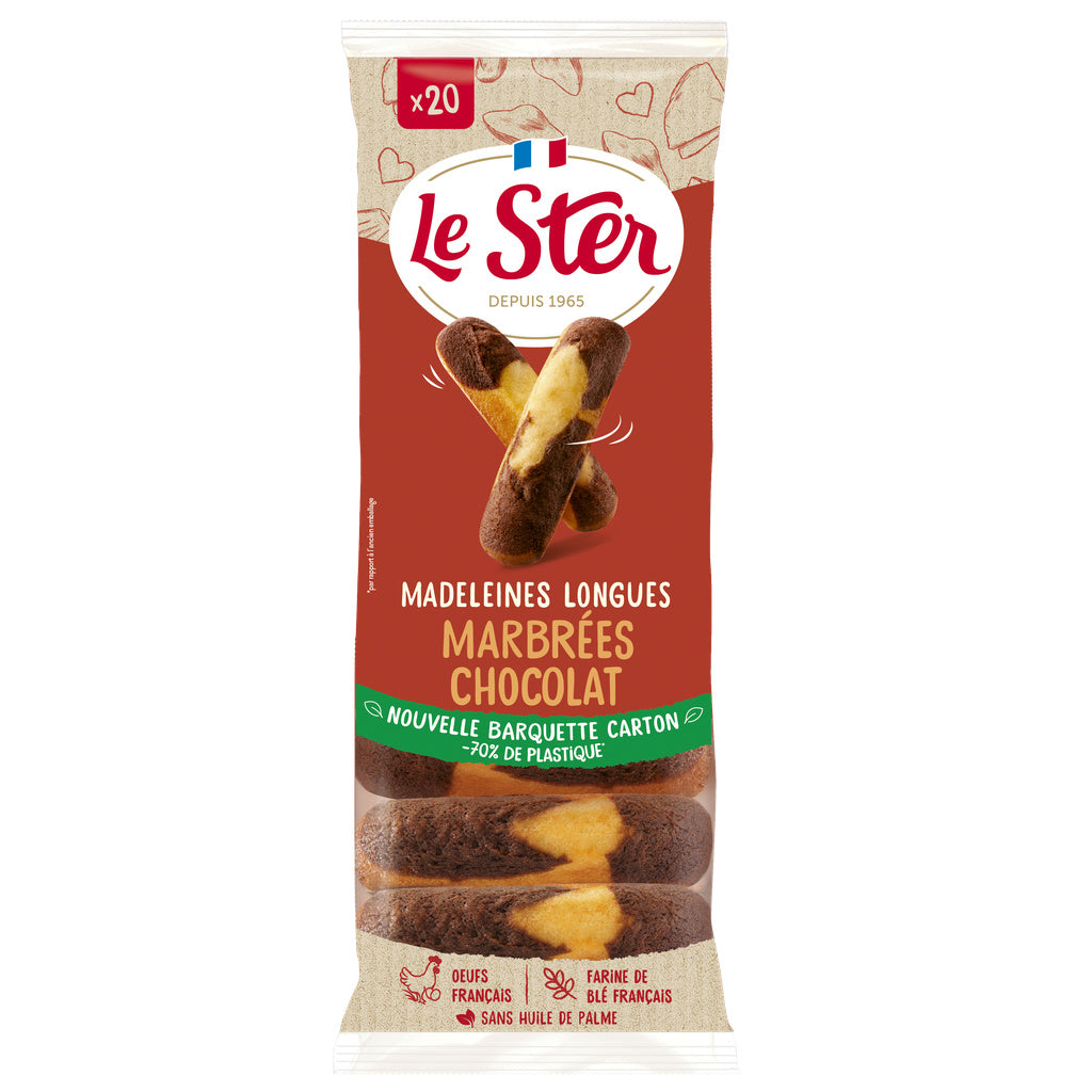 LE STER Long Chocolate Marble Madeleines 250g