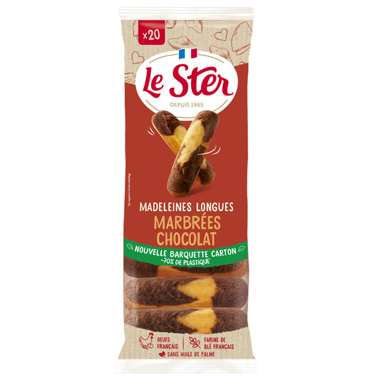 LE STER Long Chocolate Marble Madeleines 250g