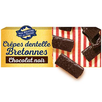 Crêpes Dentelles de Chocolate Amargo NOS RÉGIONS ONT DU TALENT 100g