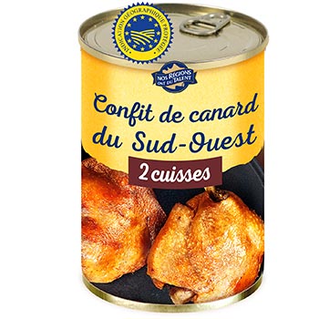 NOS RÉGIONS ONT DU TALENT Confit de canard 2 cuisses 425g