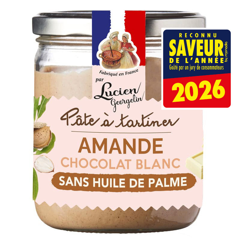 LUCIEN GEORGELIN Pâte à tartiner Amande et Chocolat Blanc - 400g