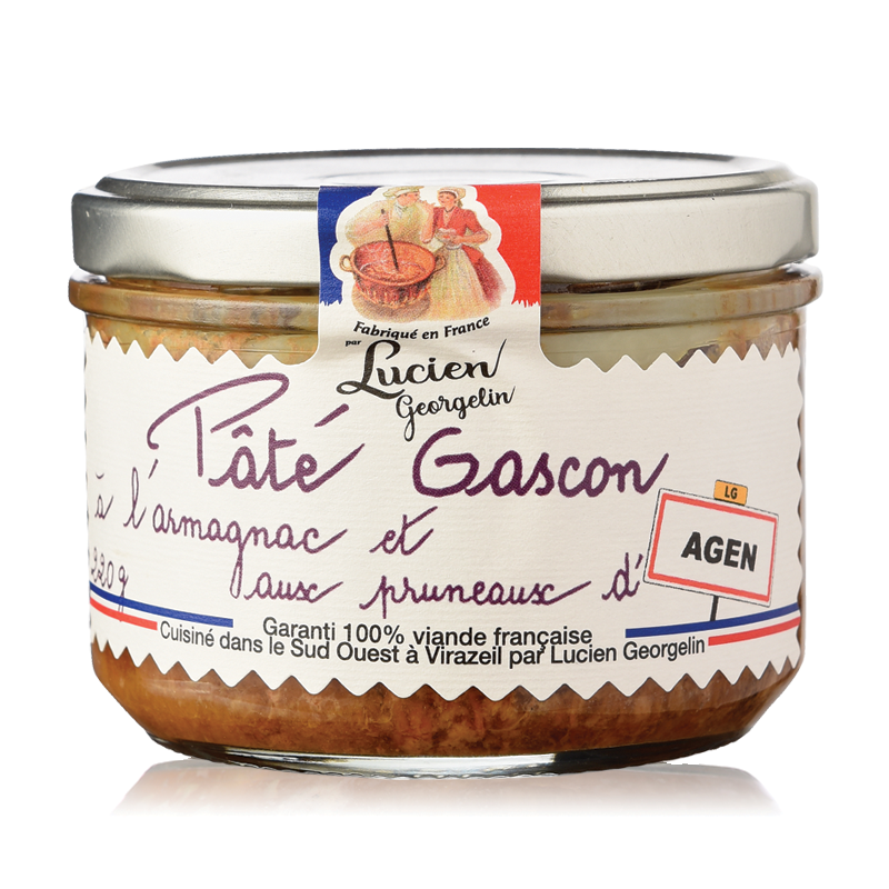 Patê Gascon LUCIEN GEORGELIN com Armagnac e Ameixas de Agen – 220g