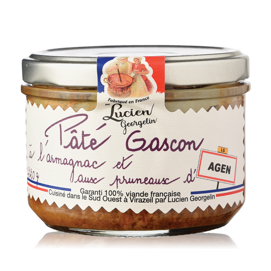 LUCIEN GEORGELIN Pâté Gascon with Armagnac & Agen Prunes – 220g