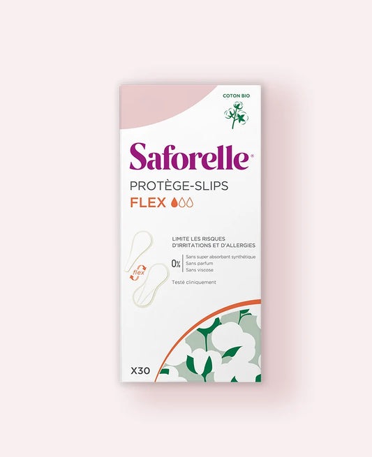 SAFORELLE Organic Cotton Flex Panty Liners x30