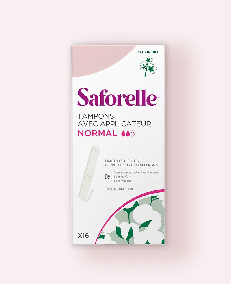 SAFORELLE Organic Cotton Tampons with Applicator