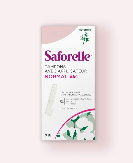 SAFORELLE Organic Cotton Tampons with Applicator