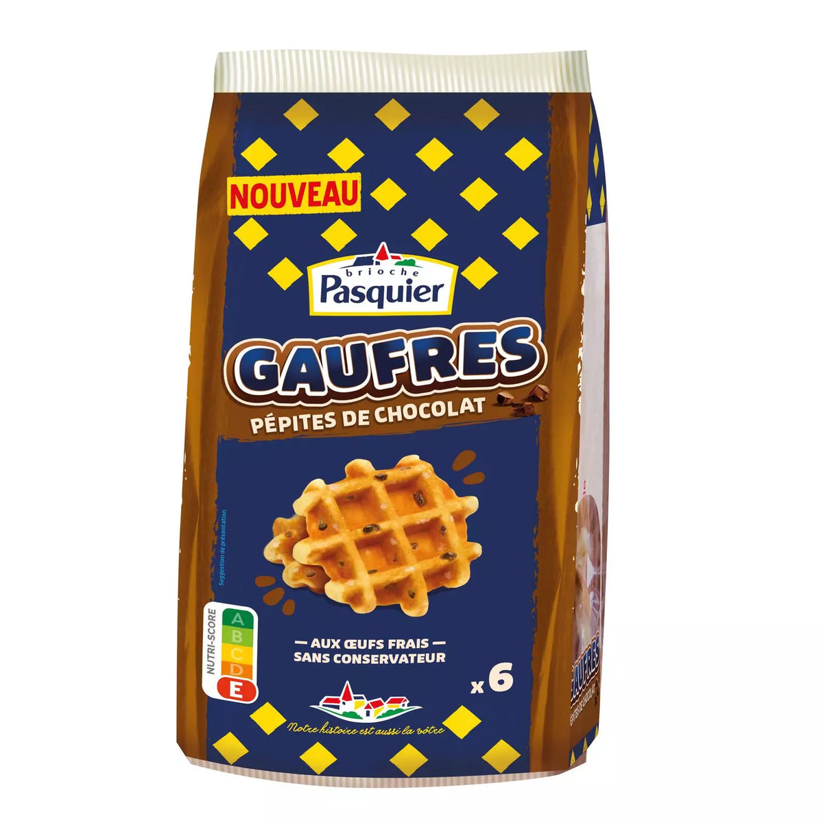 PASQUIER Waffeln mit Schokoladenstückchen (Ohne Konservierungsstoffe) 240g