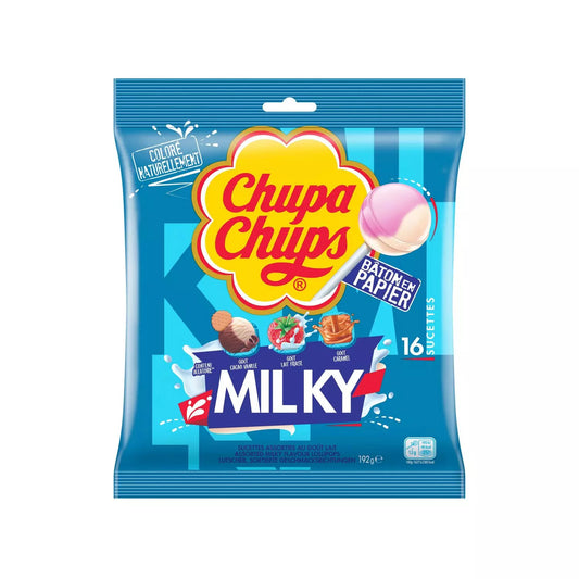 Chupa Chups Lecca-lecca Milky, confezione da 16 lecca-lecca - 192g