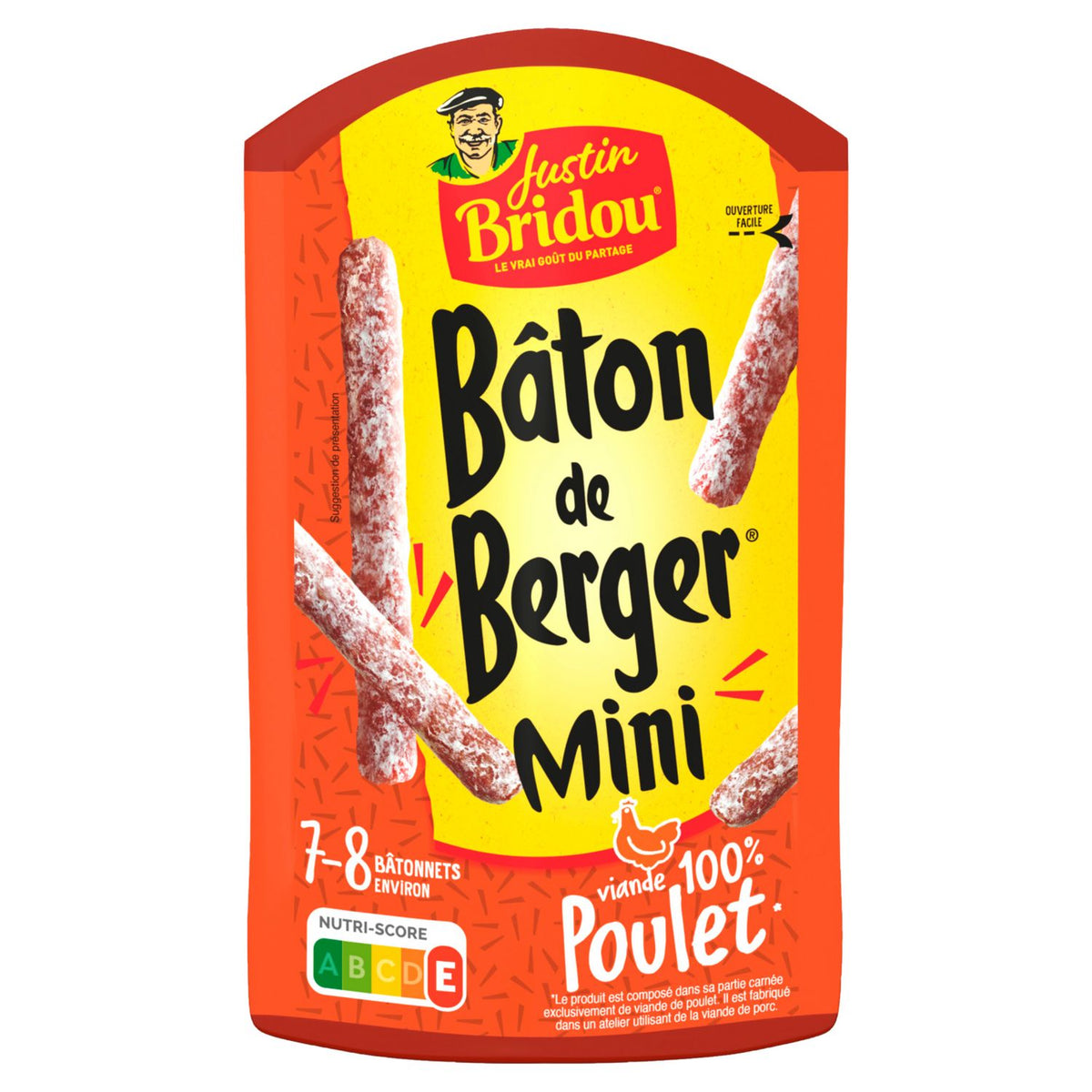 JUSTIN BRIDOU Mini Bâton de Berger Chicken 80g (7-8 sticks)