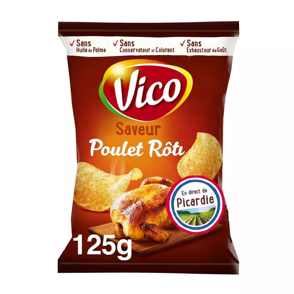 Chips aromatisées au poulet rôti VICO 125 g
