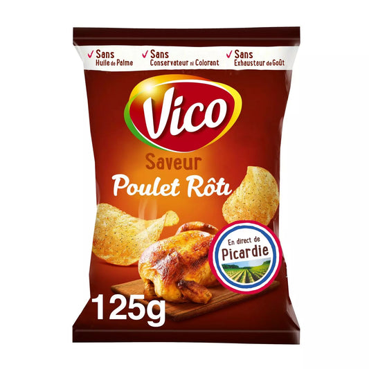 Chips aromatisées au poulet rôti VICO 125 g