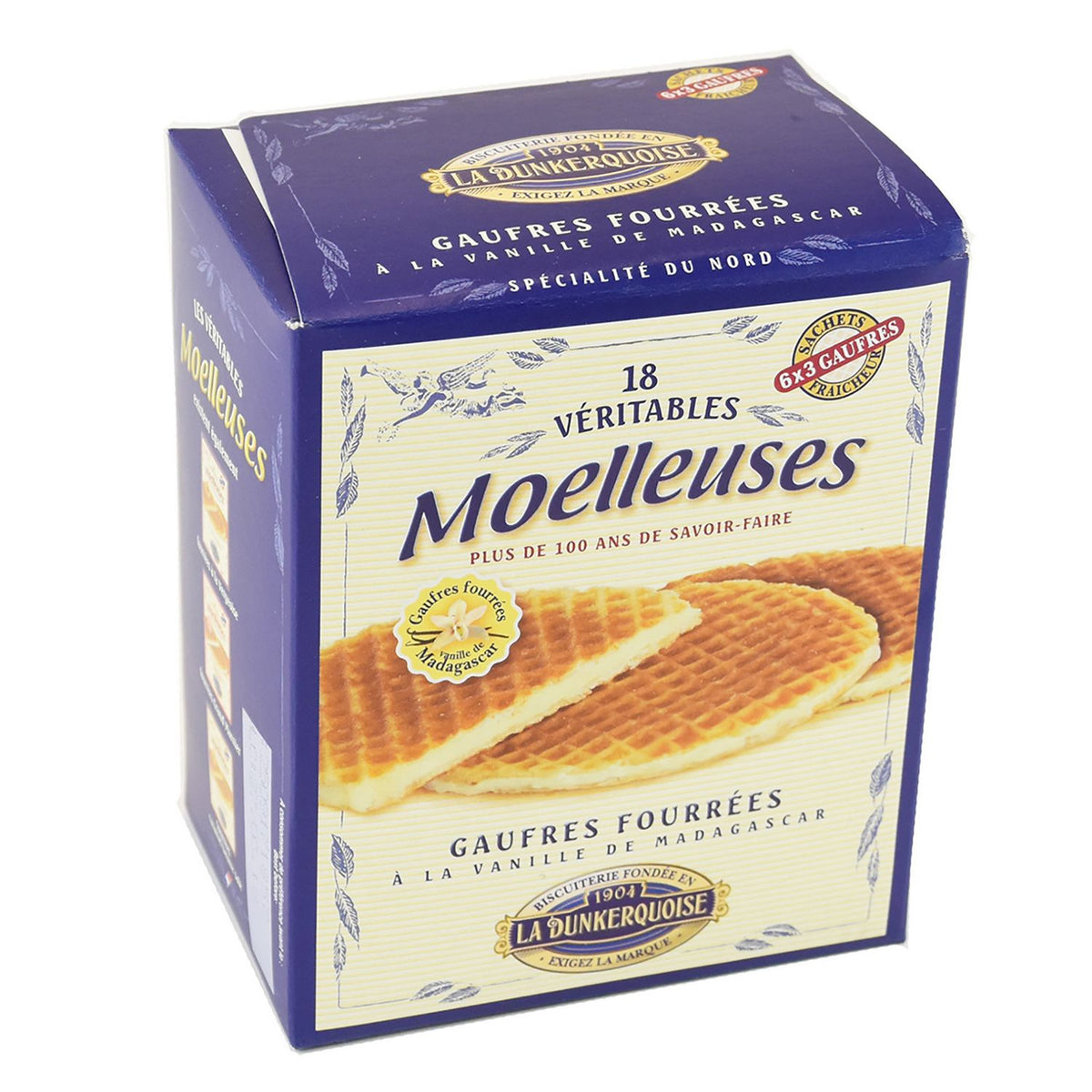 LA DUNKERQUOISE Waffle morbide ripiene alla vaniglia del Madagascar - 300g