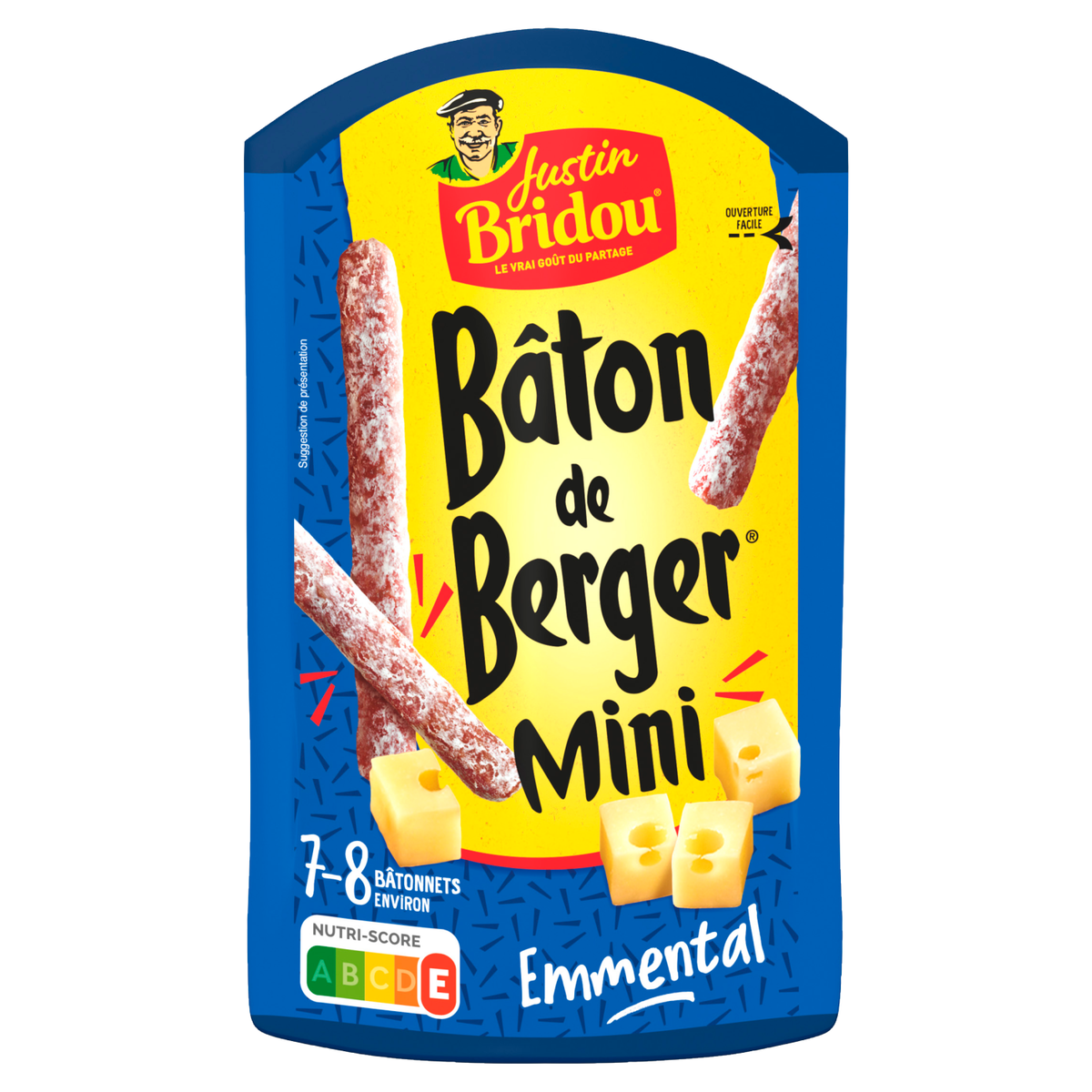 JUSTIN BRIDOU Mini Bâton de Berger Emmental 80g