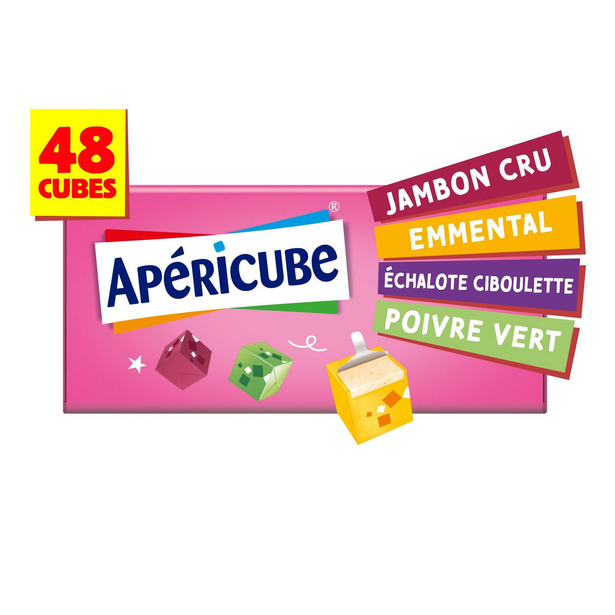 APÉRICUBE Käse-Vorspeise „Apéro Classics“ 48 Würfel-Box – 250g