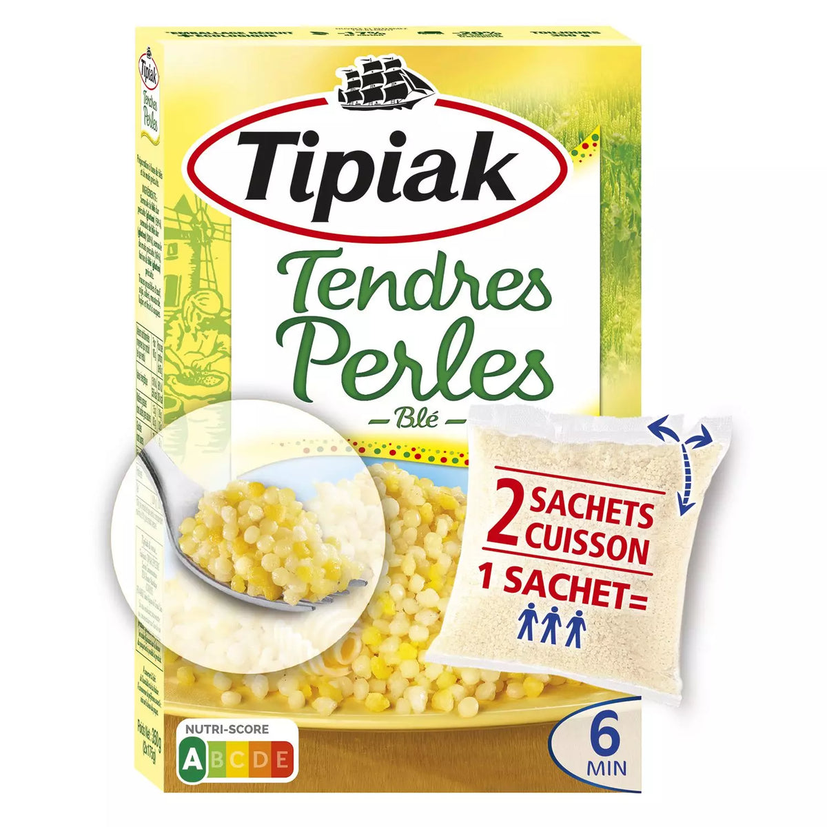 Perles de blé tendre TIPIAK (2x175g) 350g