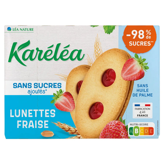KARELEA No Added Sugar Strawberry Spectacle Biscuits 175g
