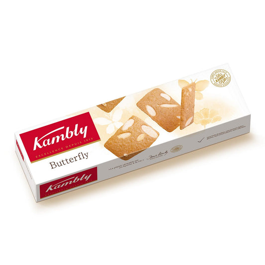 KAMBLY Butterfly Extra-Fine Butter & Almond Biscuits 100g