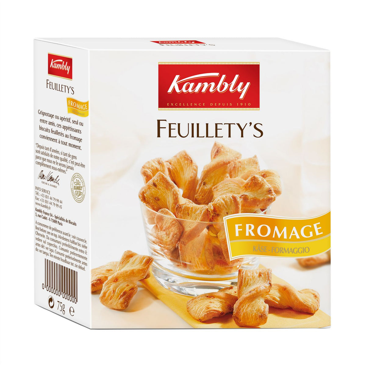 KAMBLY Feuillety’s Puff Pastry Biscuits with Cheese 75g
