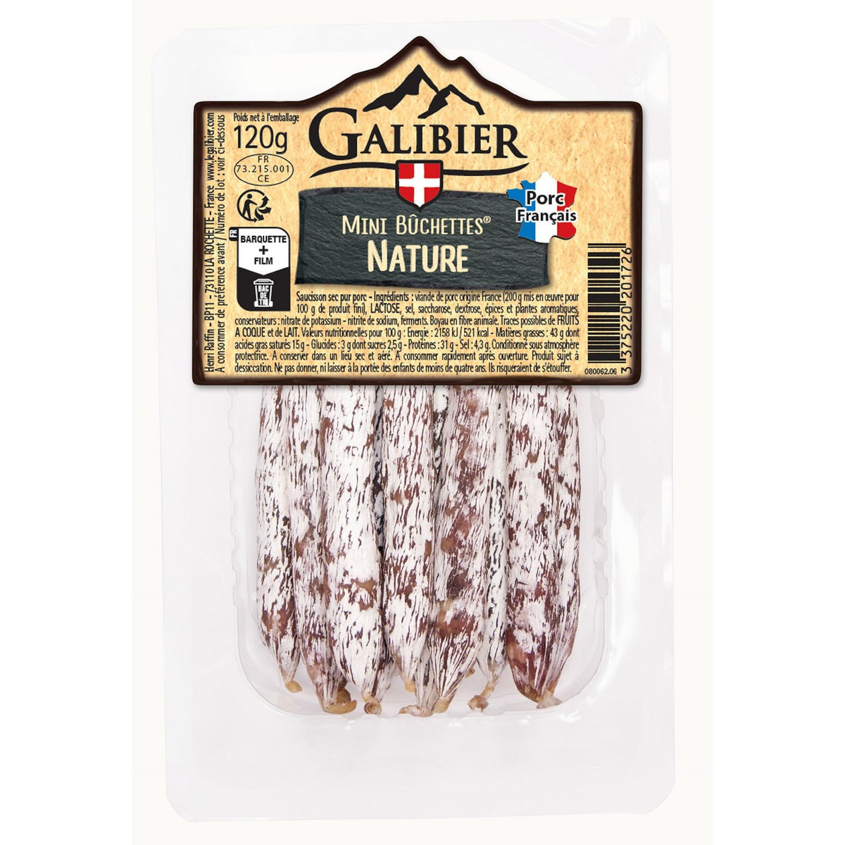 Mini Bûchettes de Salame Seco Natural GALIBIER 120g