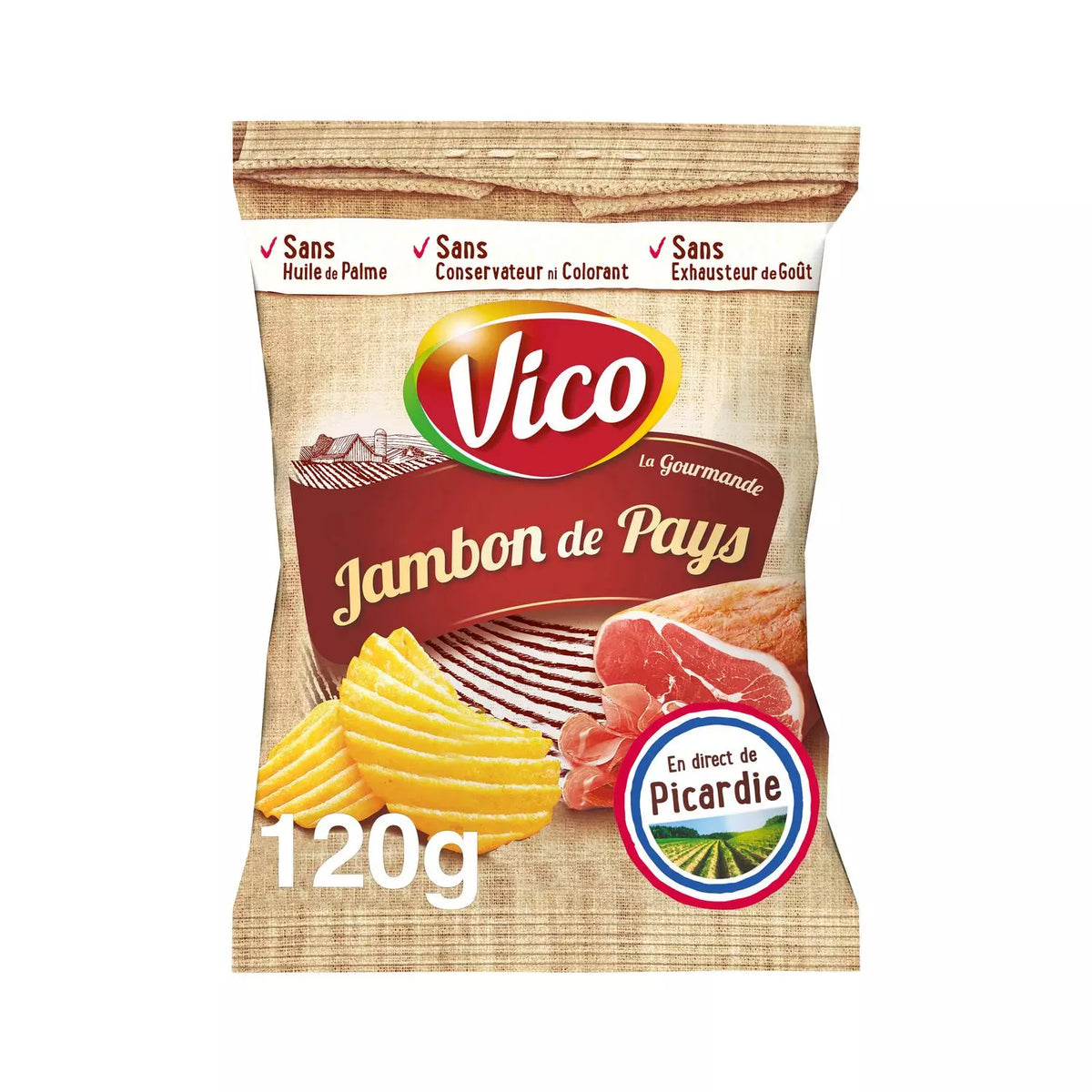 Chips VICO Gourmet saveur Jambon de Pays 120g