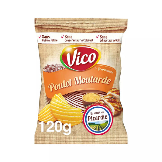 Chips VICO Gourmet saveur Poulet & Moutarde 120g
