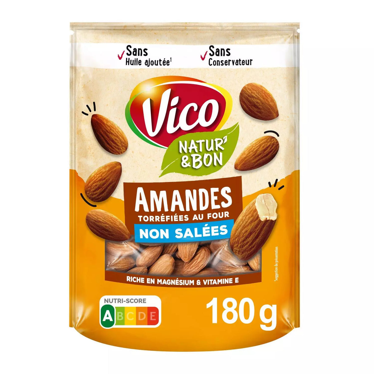 VICO Natur’&Bon – Amandes crues non salées 180g