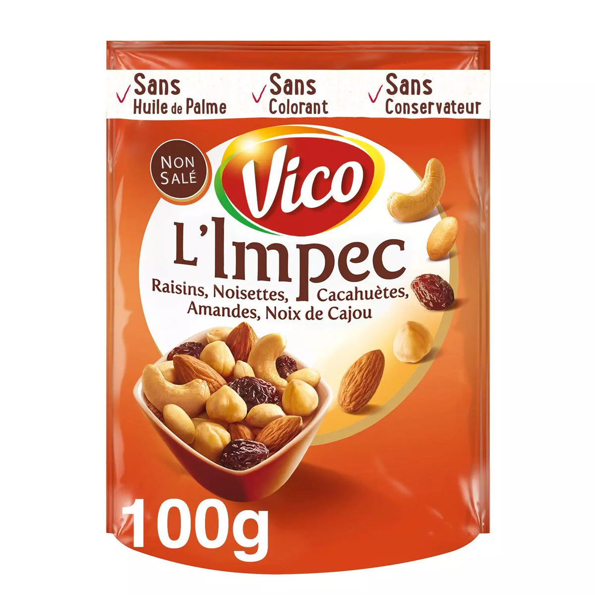 VICO Mix – L’Impec Uvetta, Nocciole, Arachidi, Mandorle & Anacardi 100g