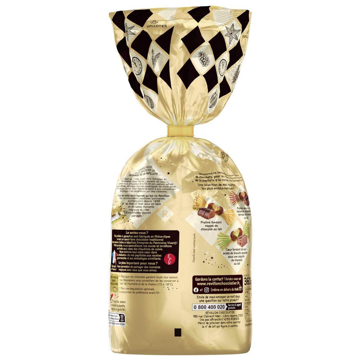 REVILLON CHOCOLATIER Les Papillotes Authentiques Milchschokolade x30