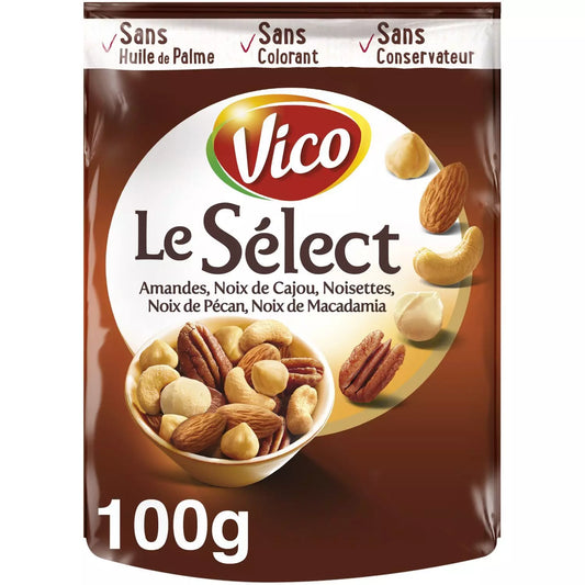 VICO Mix di Frutta Secca – Le Sélect Mandorle, Anacardi, Nocciole, Pecan e Macadamia 100g