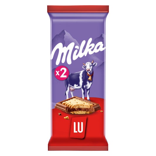 MILKA Chocolat au lait & biscuit LU (2 x 87g) - 174g